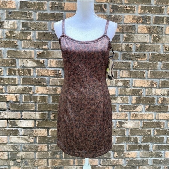 Jessica McClintock Gunne Sax Vintage Dress Junior 7/8 S / M Leopard homecoming - Picture 1 of 6